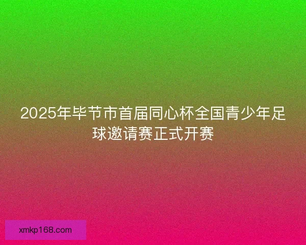 2025年毕节市首届同心杯全国青少年足球邀请赛正式开赛